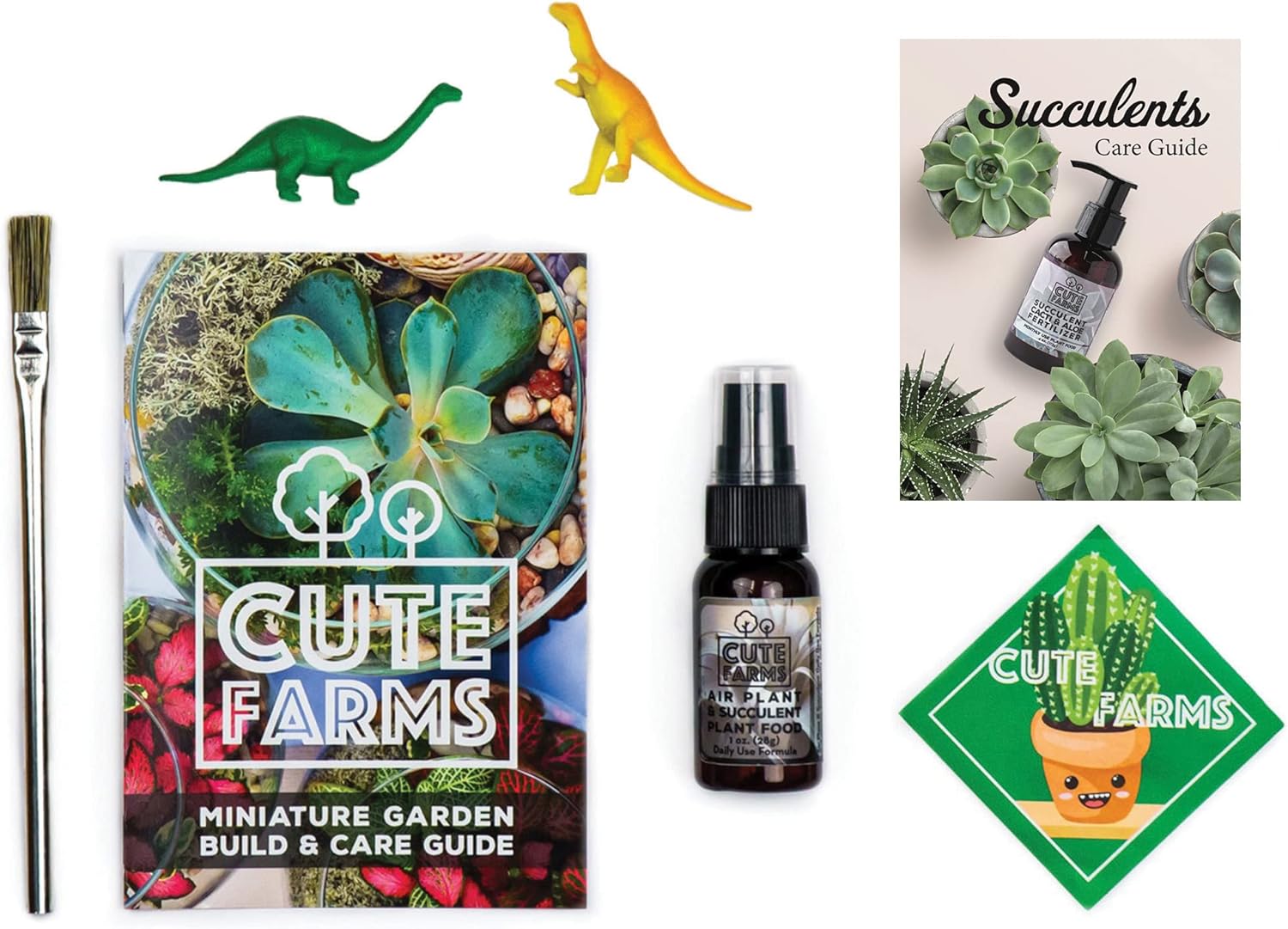Cute Farms Glass Terrarium Kit | Just Add Your Own Plants (Metal Hanger with Glass)