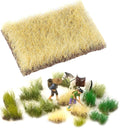 Warmtree Hand Torn Model Grass Tufts for Miniature Scenery Applicable for N & HO Scale for Train Layouts, Diorama Supplies, and Architectural Models(Autumn Yellow)