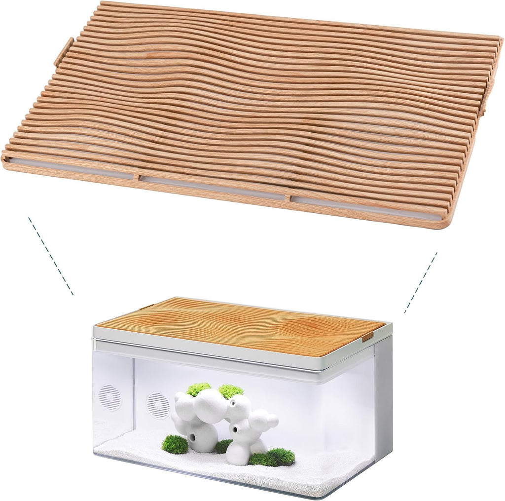 Cedar Wood Grain Top Lid for Clairnara Harmony Aquatic Tank