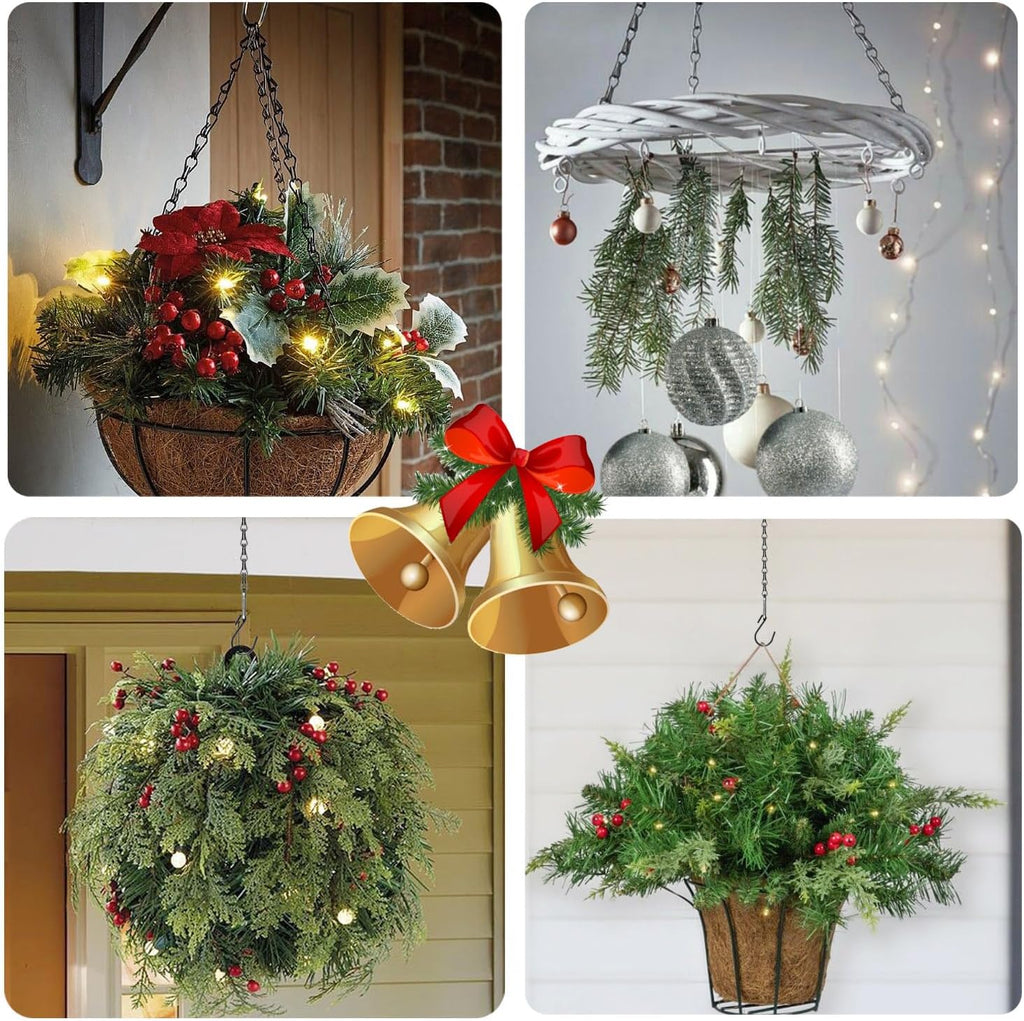 Adjustable Hanging Chain with Hooks, 21 Inch, Black - 10 Pack Heavy Duty for Hanging Grow Lights, Christmas Wreath, Neon Sign, Indoor Plants, Bird Feeders