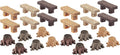 Skylety 12 Pieces Miniature Garden Ornaments, Includes 6 Pieces Retro Wooden Style Benches, 6 Artificial Mini Root Stump for Moss Terrariums Landscape Dollhouse Accessories Decorations (Pack of 2)
