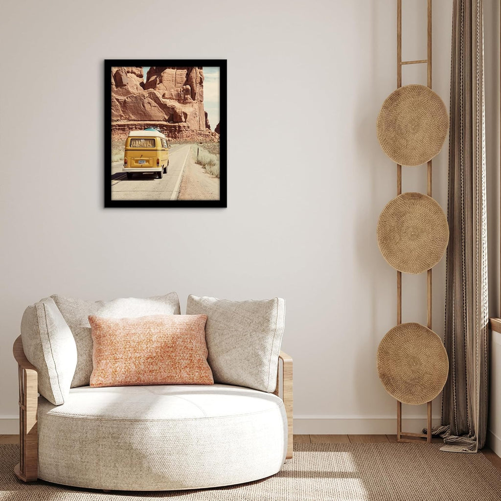 Americanflat 17x21 Picture Frame with Polished Plexiglass - Black Picture Frame - Wide Photo Frames Made of Engineered Wood for Vertical or Horizontal Wall Display - Epic Collection - Black