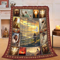 Christian Jesus Blanket Inspirational Bible Verse Religious Faith Healing Prayer Throw Scripture Spiritual Catholic Gifts for Men Women Boys Girls Kids Adults Plush Fuzzy Fleece Decor 40''X50''