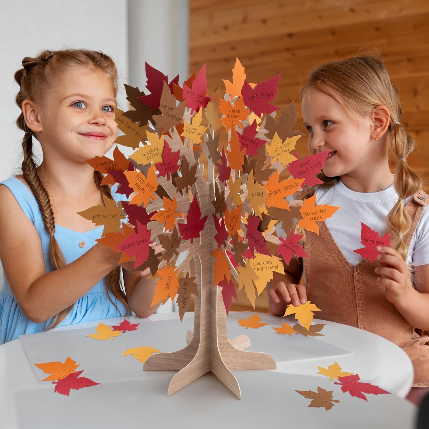 Cheerland Tree of Life Centerpiece 3D Table Decor Autumn Fall Thankful Tree for Thanksgiving Harvest Rustic Woodland Party Supplies Yellow, Orange, Red Leaves Décor Arrangements Displays