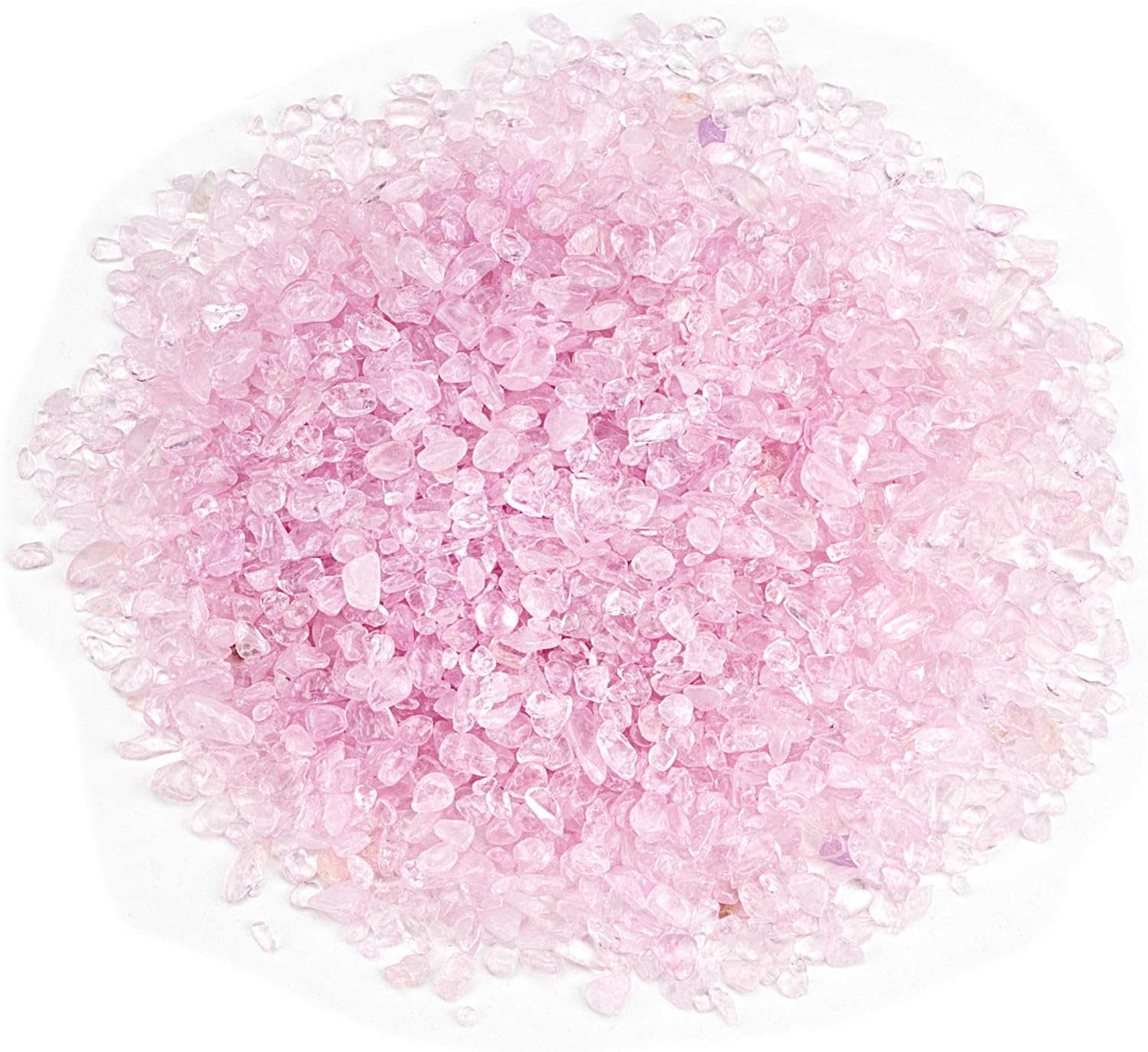 Cherry Tree Collection 1/2 Pound Polished Tumbled Gemstone Chips, Pebbles, Crystal Chips Bulk for Jewelry Making, Healing, Plants, Succulents, Aquariums, Decoration, Chakra (Rose Quartz)