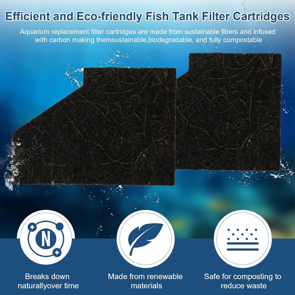 Small Aquarium EcoRenew Filter Cartridges Replacement for Aqueon QuietFlow Internal Power Filter with SmartClean Technology 15 Gallon Aquarium, Fish Tank Filter Cartridge Fits -6Pack