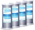 Geekpure 10 Inch Carbon Block Water Filter Reduce Chlorine Taste Odors for Whole House Filtration- 4.5 Inch x 10 Inch -5 Micron-Pack of 4