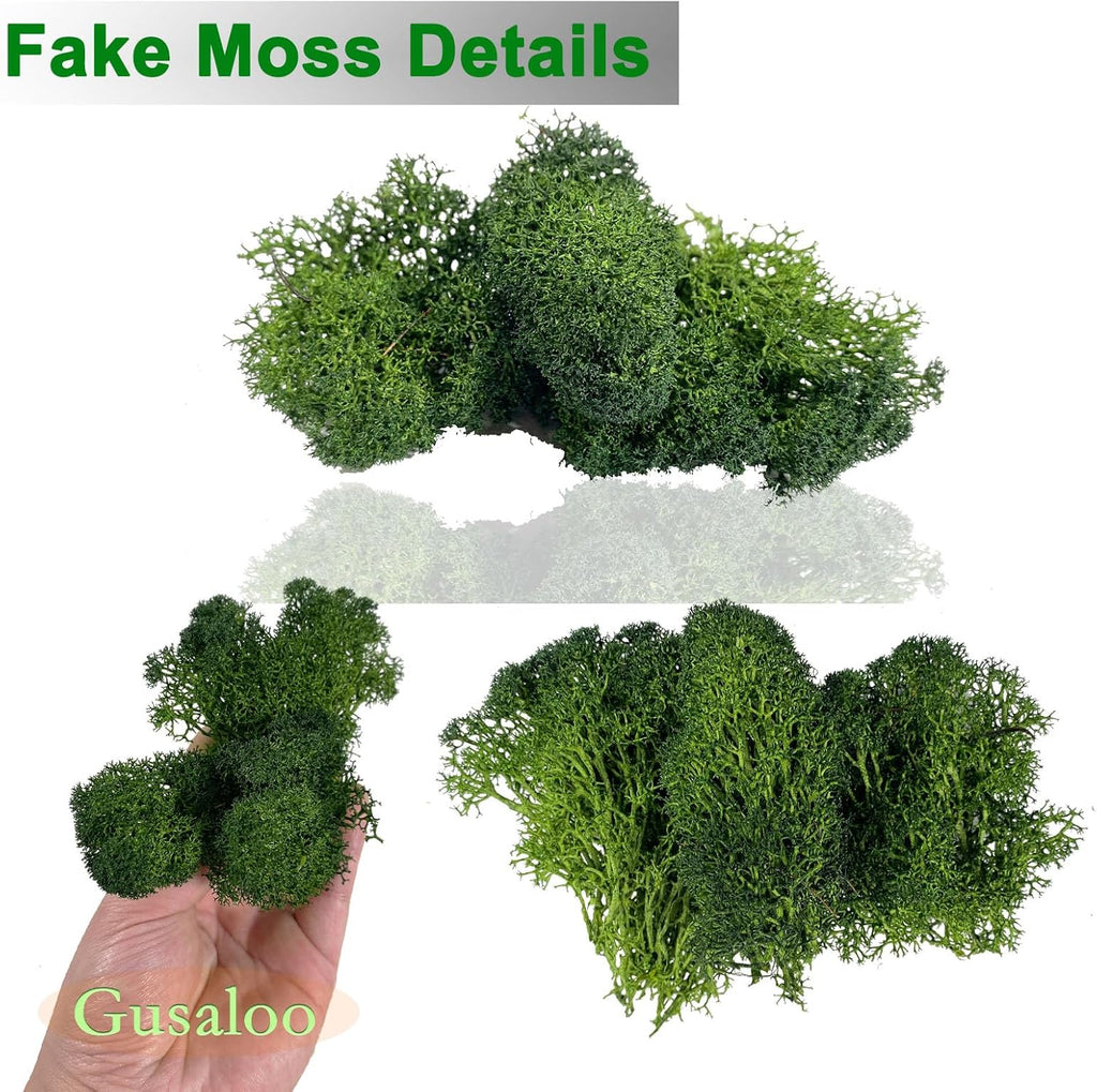 Preserved 5oz Moss Artificial Moss Natural Fresh Green Moss for Craft Handicraft Arts Floral Project Wall Decor Table Decor Wedding Centerpieces Garden Terrariums Decoration-Green
