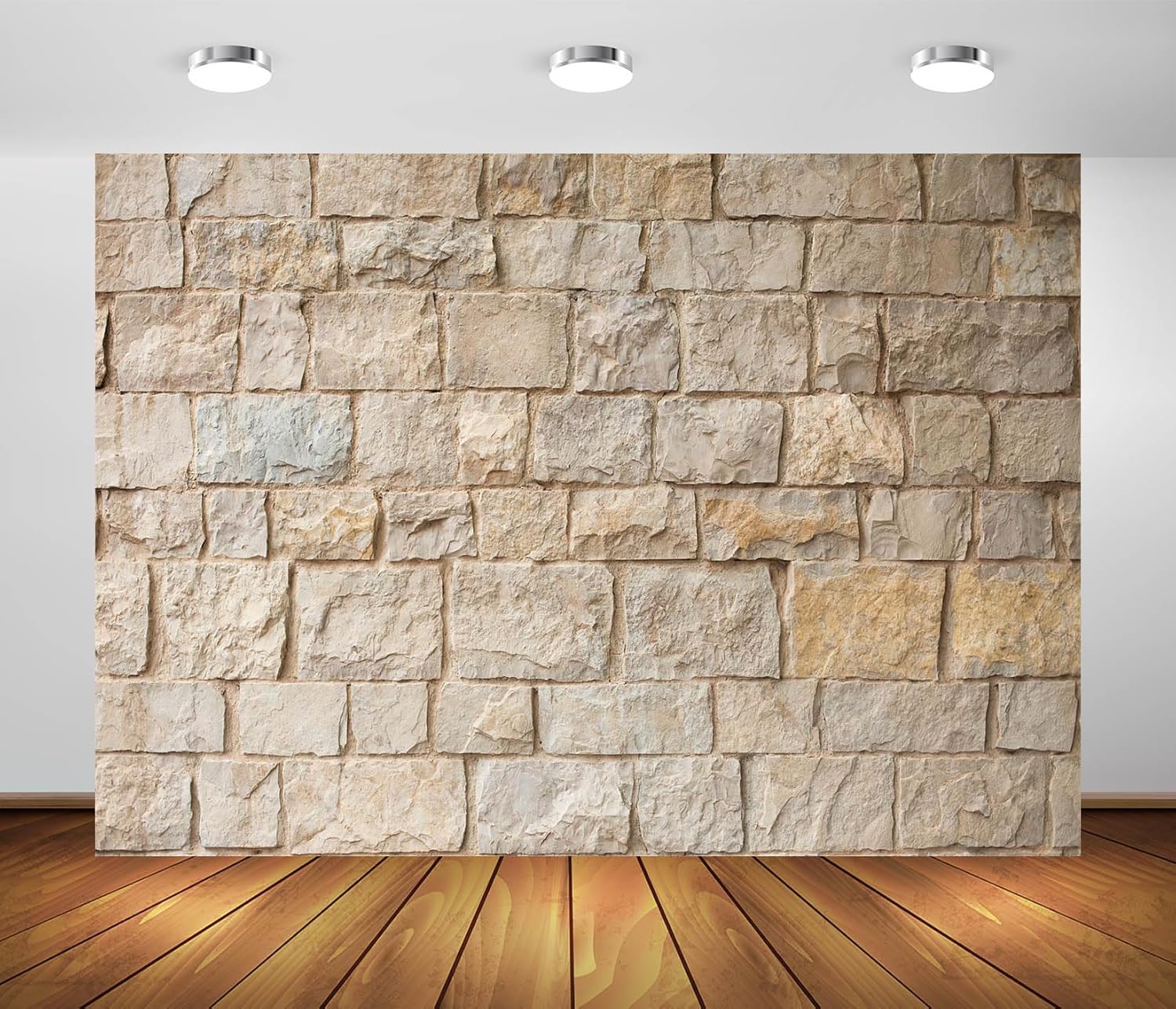 Fabric Brick Stone Wall Backdrop - 9x6ft Old Outdoor Rock Stone Wall Textures Background for Medieval Castle Party Decorations, Baby Shower, Kids & Adults Portarit Photo Props