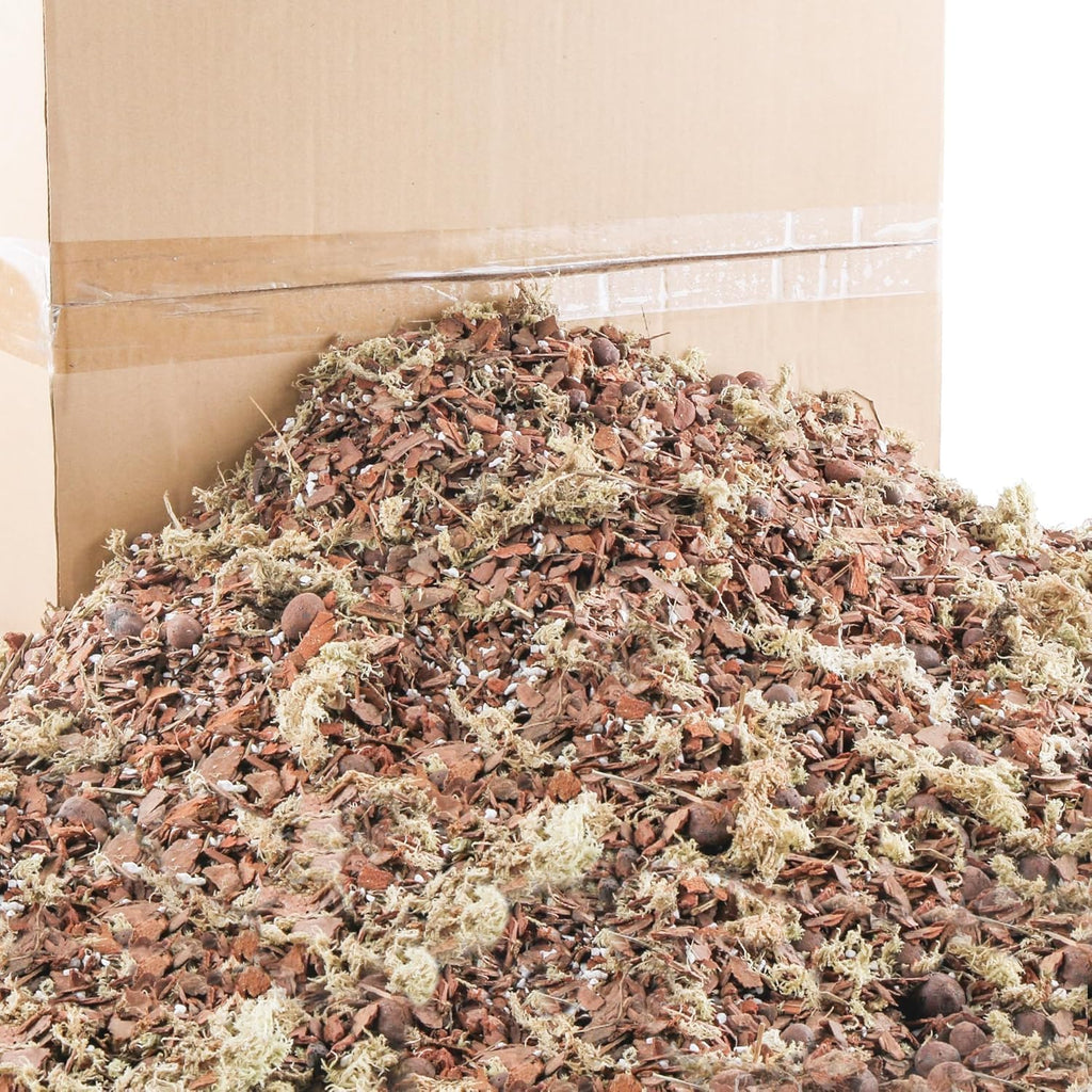 Orchid Bark Potting Mix 29 Quart, Mix Pine Bark, Organic Perlite, Sphagnum Moss and Leca Clay Pebbles for Plants, Orchid Fertilizer Garden Soil for Root Development