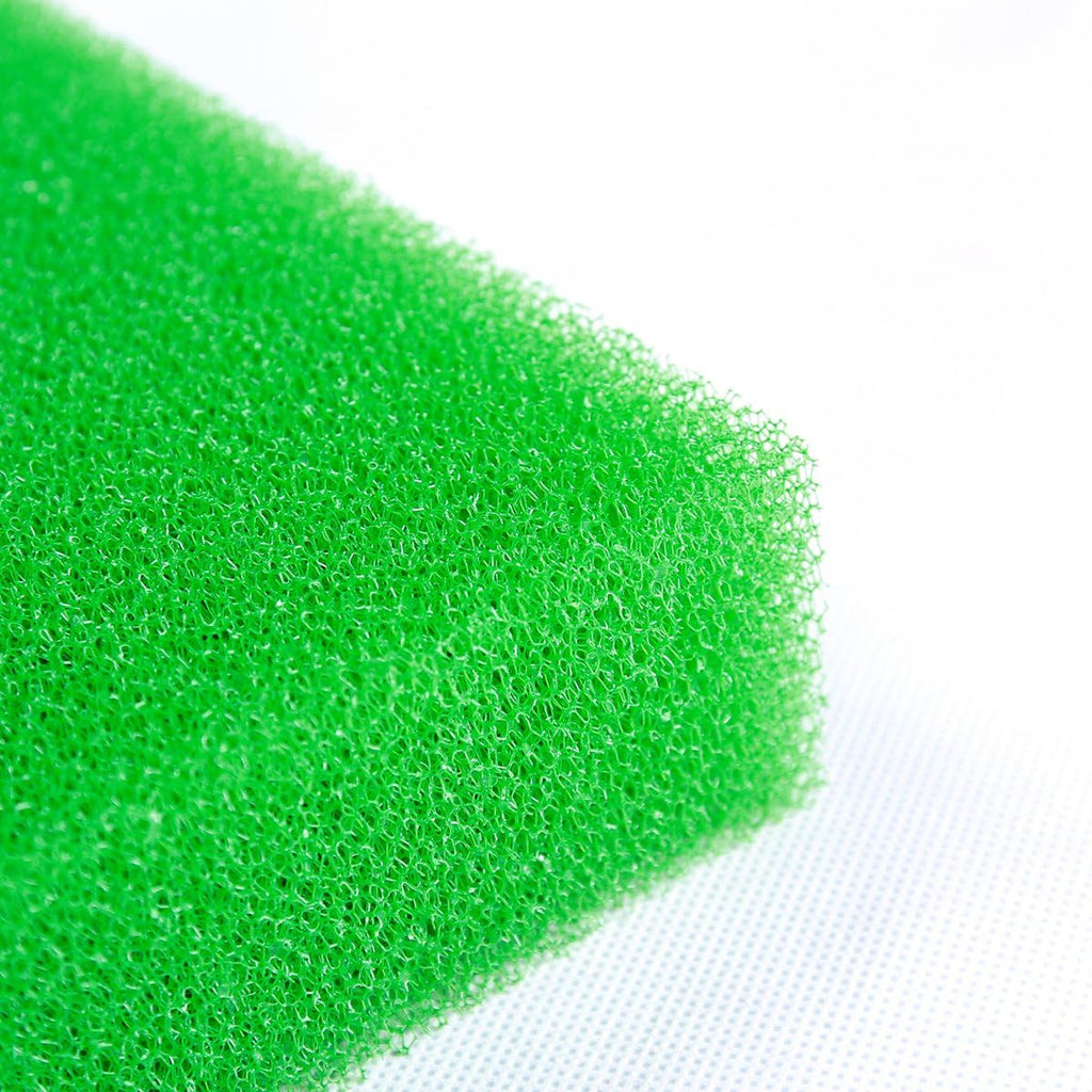 AQUANEAT Aquarium Filter Sponge Open Cell Foam Sheet Bio Sponge Filter Media Pad HMF Fish Tank Sump Divider (11" Lx 10.25" W x 2" H, Green)