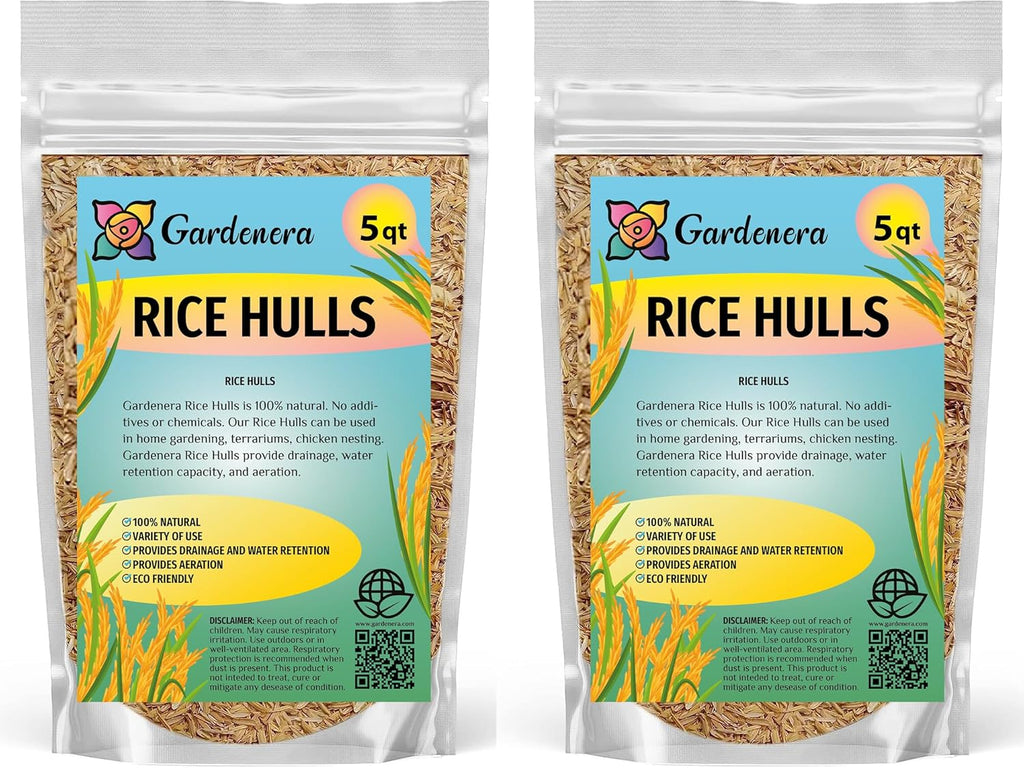 Sustainable Gardening Made Easy: Gardenera Rice Hulls - Harness The Power of Natural Mulch and Plant Protection - 10 QUARTS