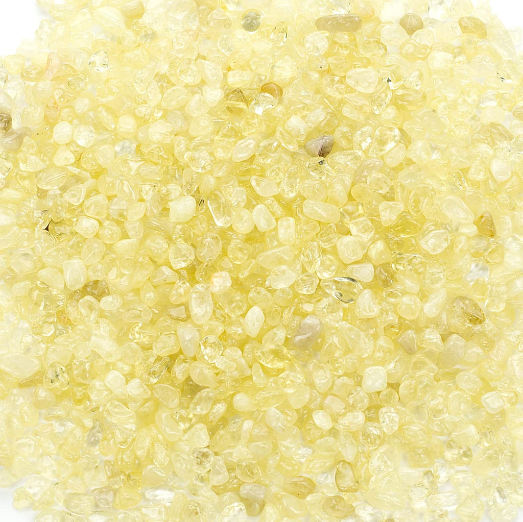 Cherry Tree Collection 1/2 Pound Polished Tumbled Gemstone Chips, Pebbles, Crystal Chips Bulk for Jewelry Making, Healing, Plants, Succulents, Aquariums, Decoration, Chakra (Lemon Jade)