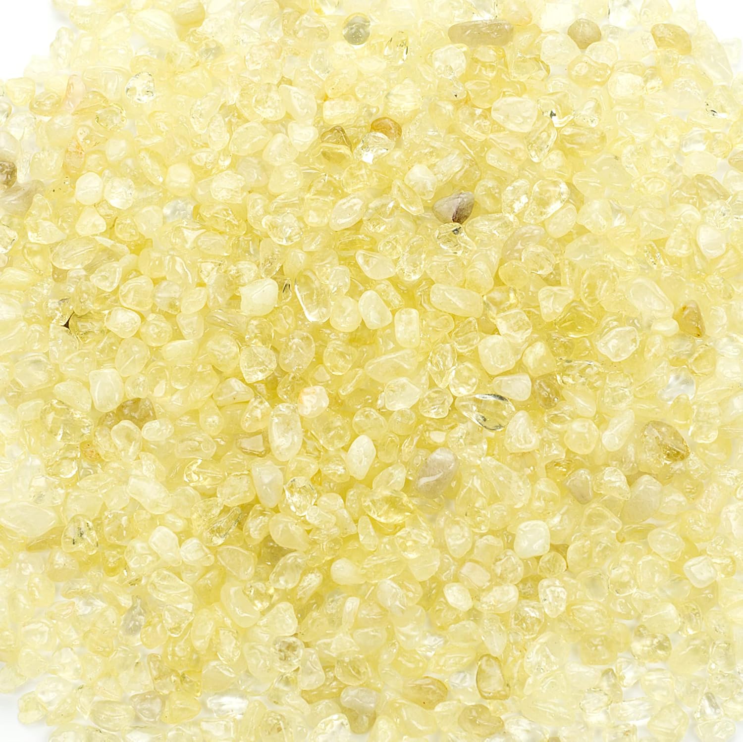 Cherry Tree Collection 1/2 Pound Polished Tumbled Gemstone Chips, Pebbles, Crystal Chips Bulk for Jewelry Making, Healing, Plants, Succulents, Aquariums, Decoration, Chakra (Lemon Jade)