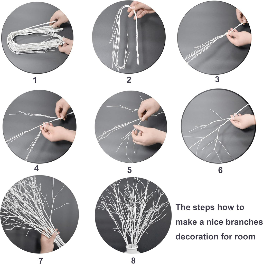 ChopiLine10PCS Lifelike Curly Willow Branches for Tall Vase Fillers Artificial Branches Bendable Twigs, 30.7 Inches Fake Branches Dry Flowers Stems DIY Fall Branches Home Farmhouse Vase Decor
