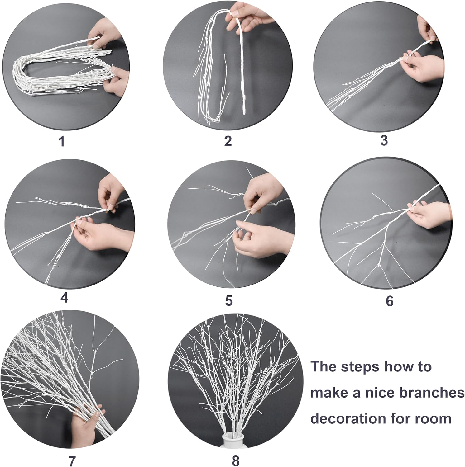 ChopiLine10PCS Lifelike Curly Willow Branches for Tall Vase Fillers Artificial Branches Bendable Twigs, 30.7 Inches Fake Branches Dry Flowers Stems DIY Fall Branches Home Farmhouse Vase Decor