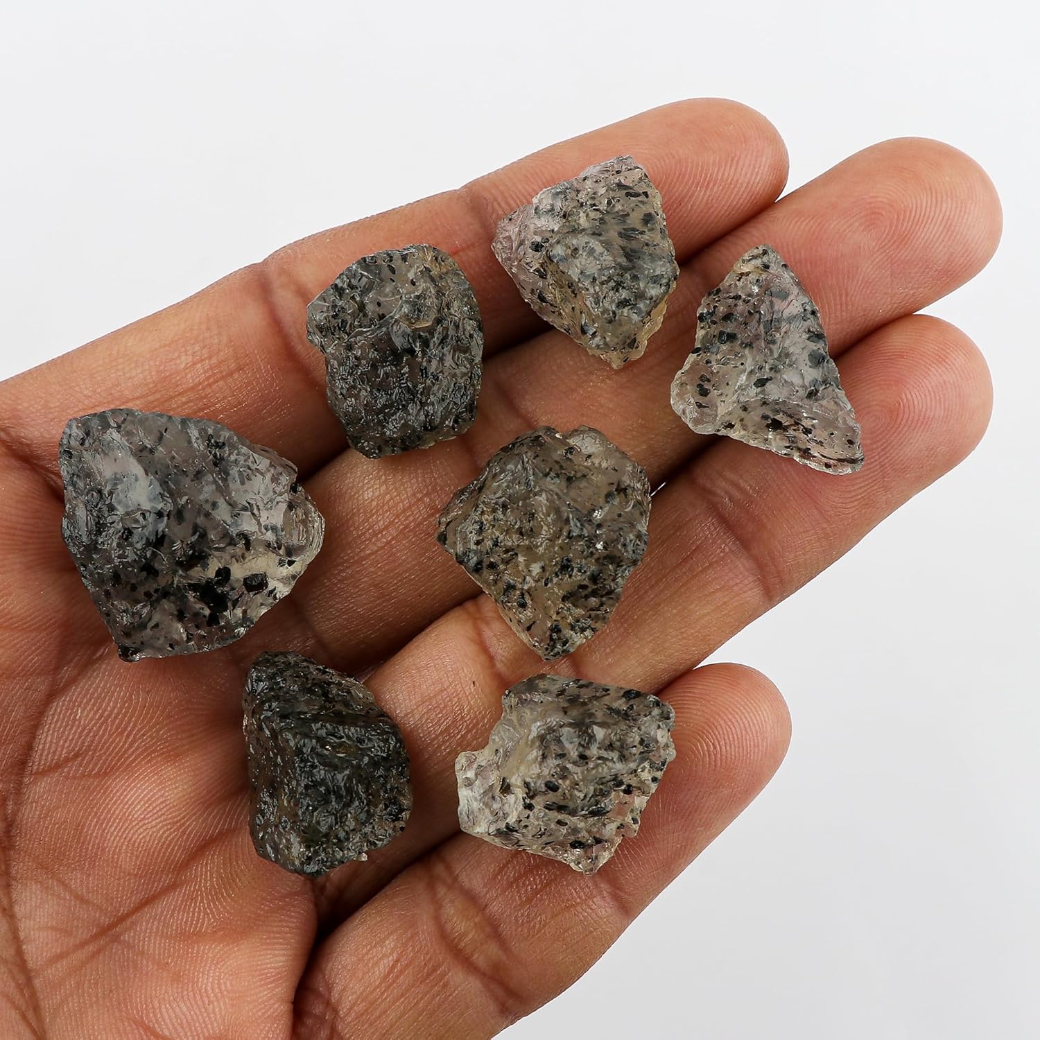 100 carats Raw Dotted Quartz Rough Gemstone, Natural Crystals, Healing Stones, Wholesale Bulk Lot, Jewelry Making Stones Supply, Stone, 20 to 30mm, 3 to 4pcs