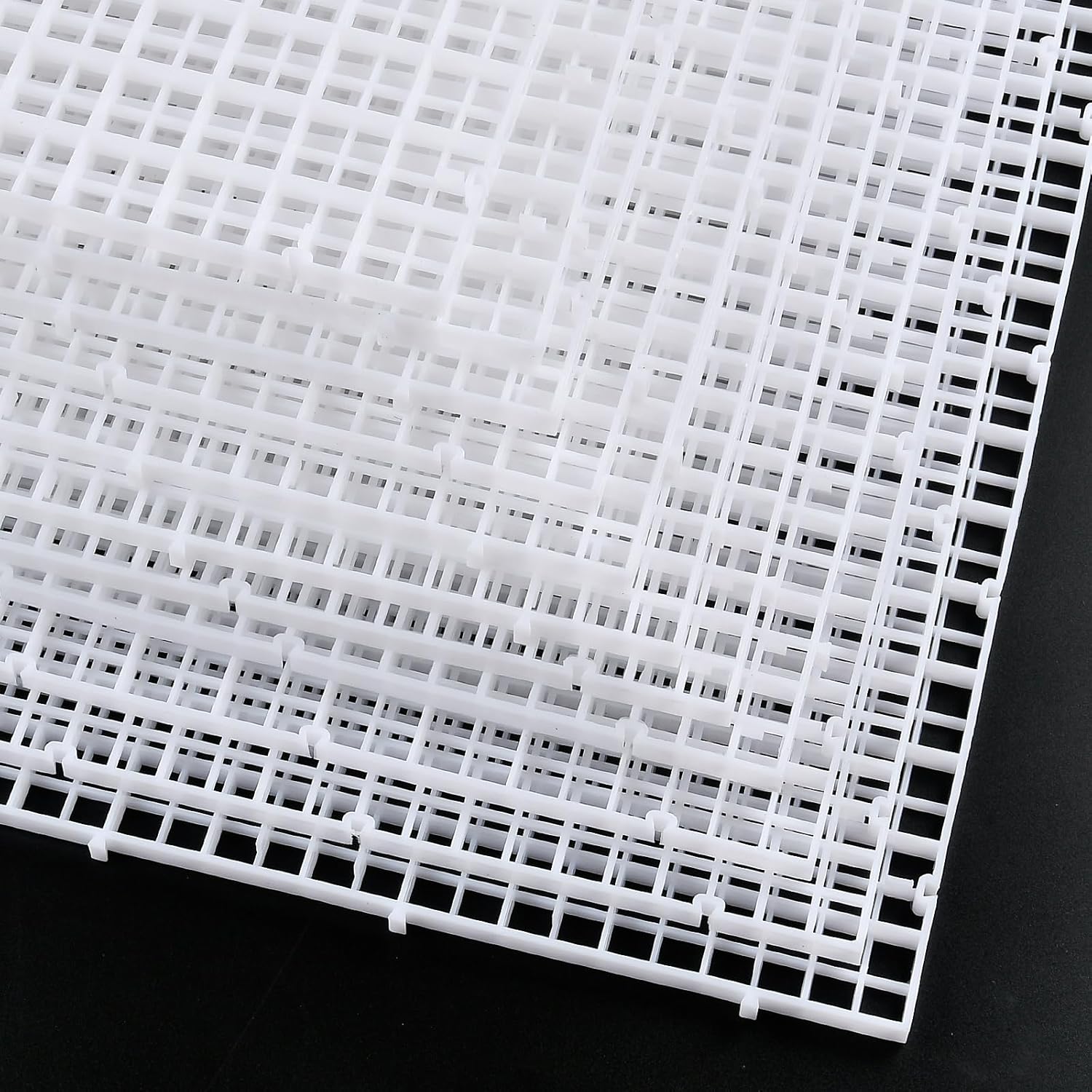 Supkiir 14pcs Aquarium Fish Tank Divider, Plastic Grate Isolation Board Partition, White Aquarium Filter Bottom Tray Egg Crate Light Diffuser Grid Panel