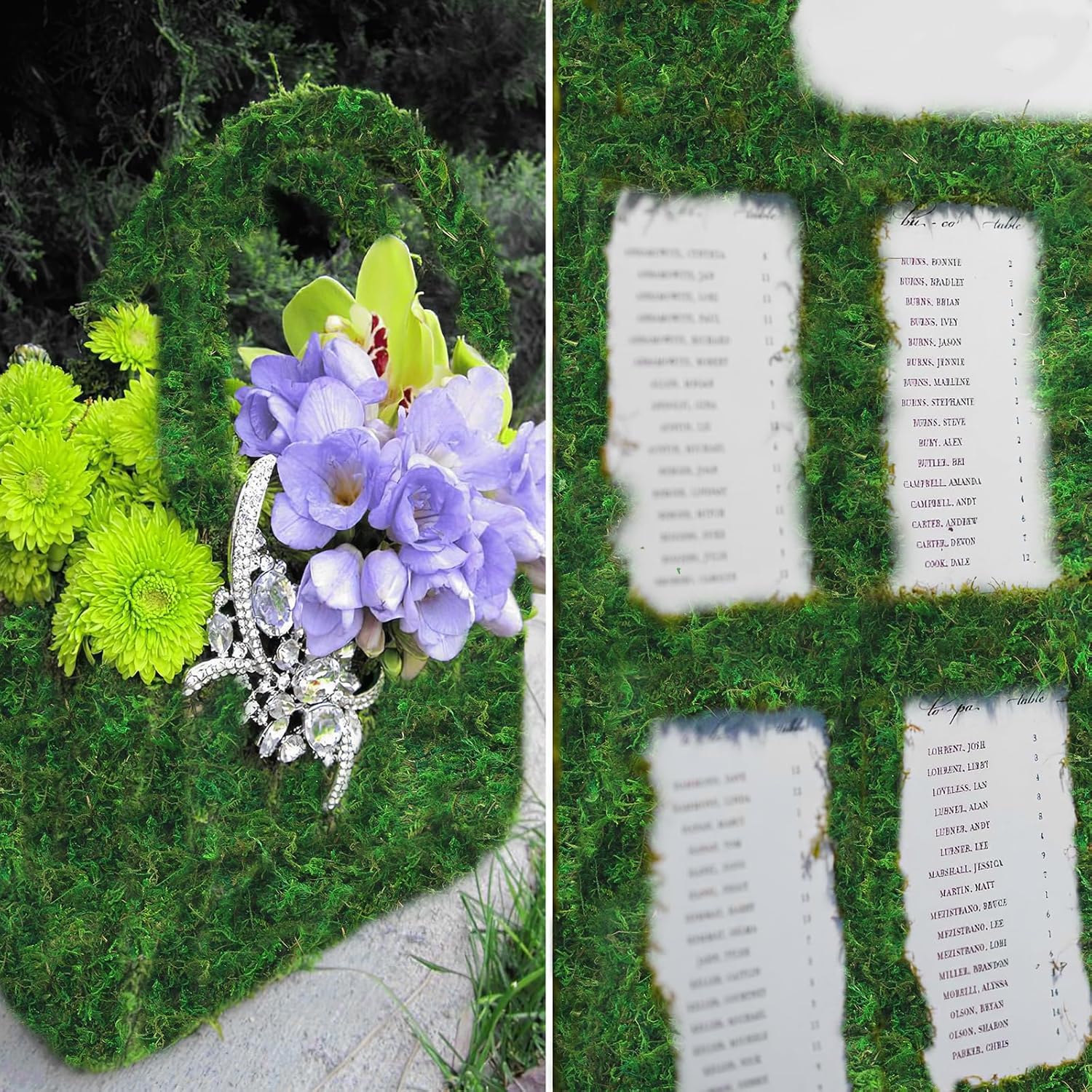 ACRYCS Moss Roll Moss Table Runner Dried Moss Mat for Crafts 12" x 71" Green Moss Roll for Fairy Gardens Wedding Woodland Decor Preserved Moss Mat for Table Decoration Moss Carpet for Wall 30x180 cm