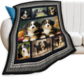 Bernese Mountain Dog Blanket Cute Dogs Animal Throw Blankets Gifts for Girls Boys Kids Dog Lover Soft Cozy Fleece Plush for Couch Sofa Bed 50"x40"