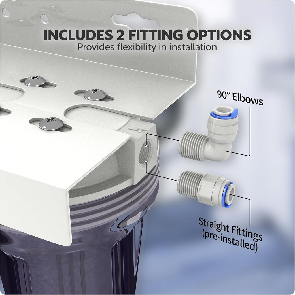 Aquatic Life Color Changing Deionization DI Resin for Hydroponic Reverse Osmosis Water Filter System RO Filtration Unit, Single Canister