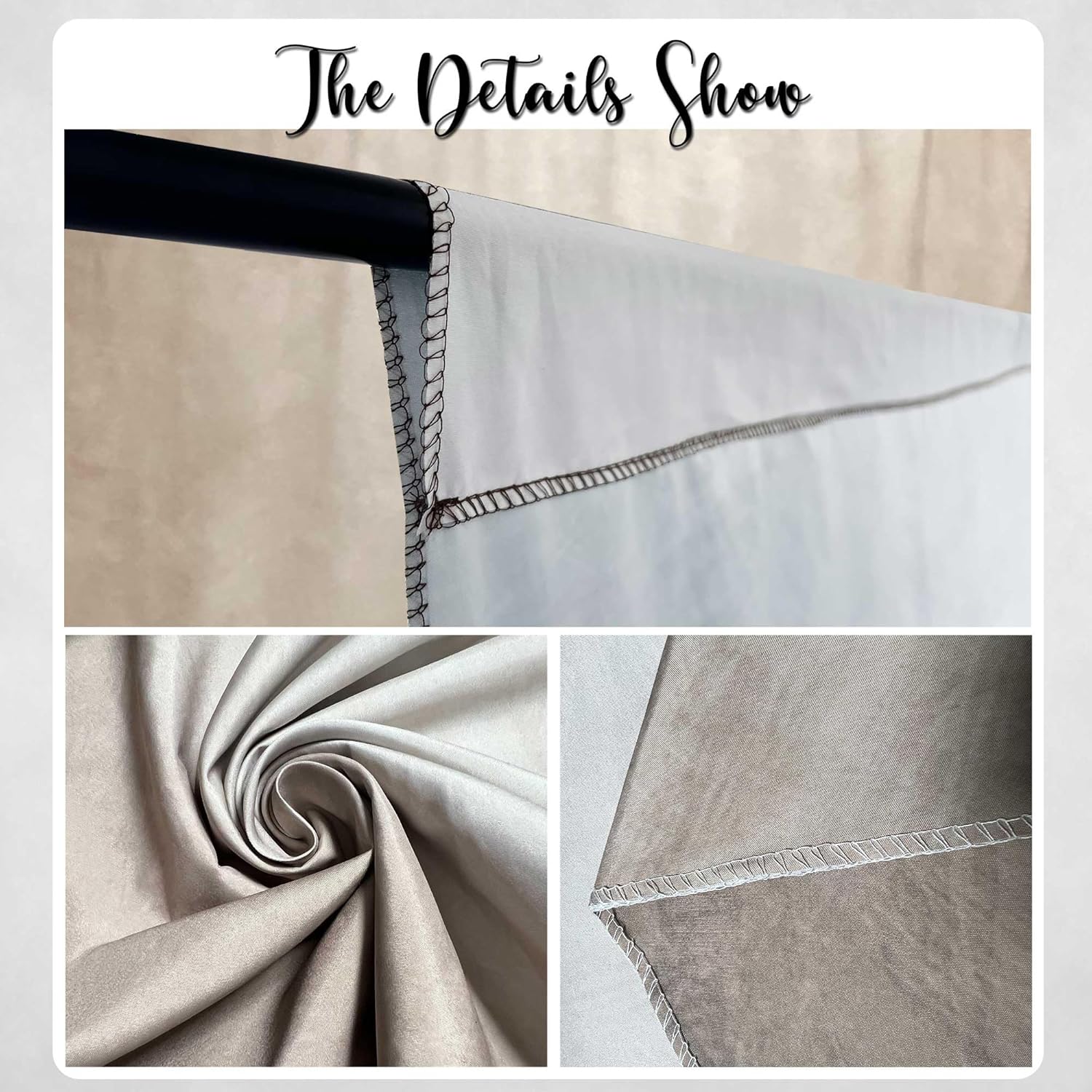 Abstract Professional Photography Backdrop for Portrait Photo Props Booth Background Photoshoot Studio with Polyester Fabric Roller Pocket on Top (6x8ft,Light Beige,No Stand)