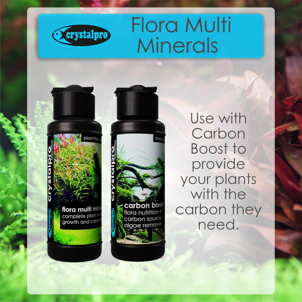 Flora Multi Minerals All in One Aquarium Plant Fertilizer - for Fast Growing Healthy Plants - Plant Food for Root and Leaf Growth- Safe for All Freshwater Livings 4.2 Oz