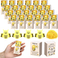 Wettarn 24 Sets Bee Gifts Positive Cute Stress Balls with Support Gift Boxes Inspirational Party Favors for Employee Coworker Friends Office Stress Relief Toys