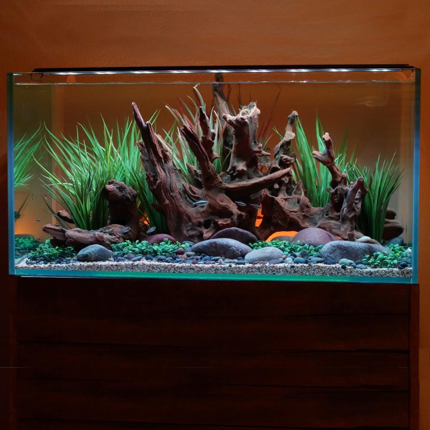 Current USA 24-36" Inch Satellite Freshwater LED Plus Full Spectrum RGB+W Light for Aquariums | Wireless 24 Hour Remote Control Fish Tank Lighting (4506)