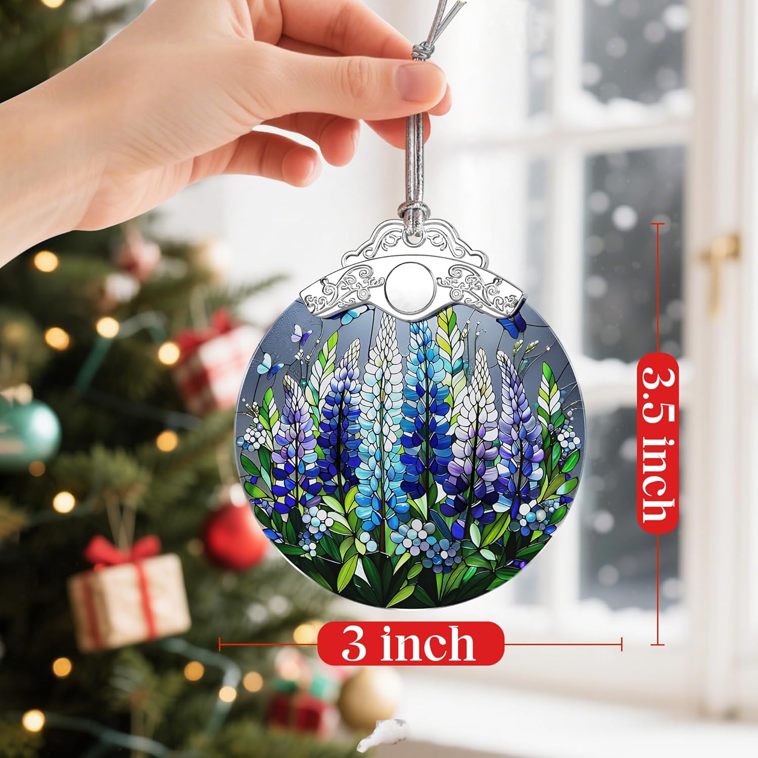 Texas Bluebonnet Christmas Ornaments: Christmas Tree Ornaments, Holiday Decor for Flower Lover, Stocking Stuffers, Gift Ideas, Xmas Gifts & Gifts for Women
