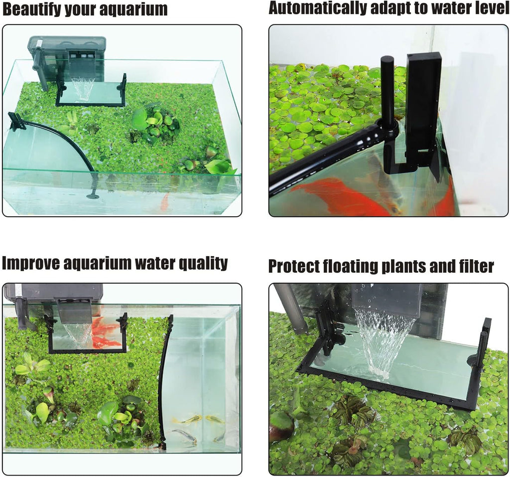 Aquarium Floating Plant Corral, Intercepting Floating Plants from Filters and Heaters, Adjustable Height with Water Level, Can Be Used to Framed and Frameless Aquariums. (Combo Pack).