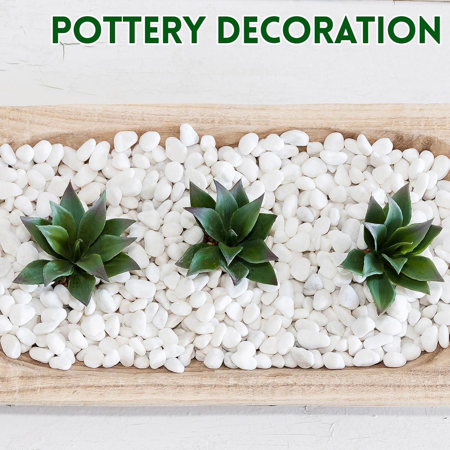 5 lb Jade Pebbles for Indoor Plants, 3/8 Inch Polished Decorative Pebbles for Vase, Bamboo, Succulent, Garden Landscape Decoration River Stone