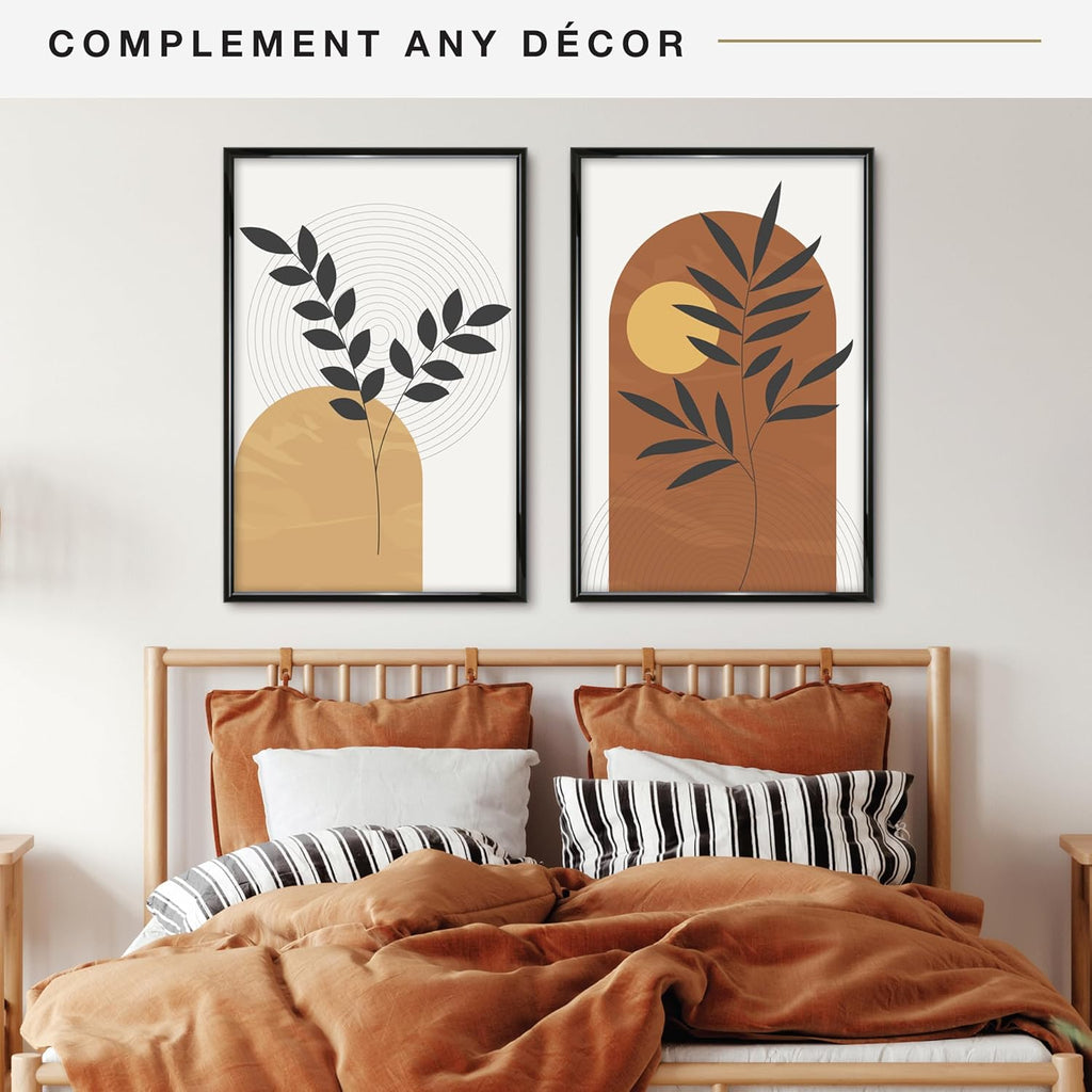 MCS Trendsetter 22.75x34 Poster Frame Black High-Gloss, Vertical & Horizontal Wall Hanging Large Picture Frame for Photos, Posters & Art Prints (2-Pack)