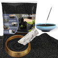 RAINFLOW 15 OZ Fine Balck Sand for Crafts - Colored Quartz Zen Garden Sand Decorative for Vases Filler, Wedding Unity Ceremony, Incense Burner, Ritual Incense,Eco Bottle