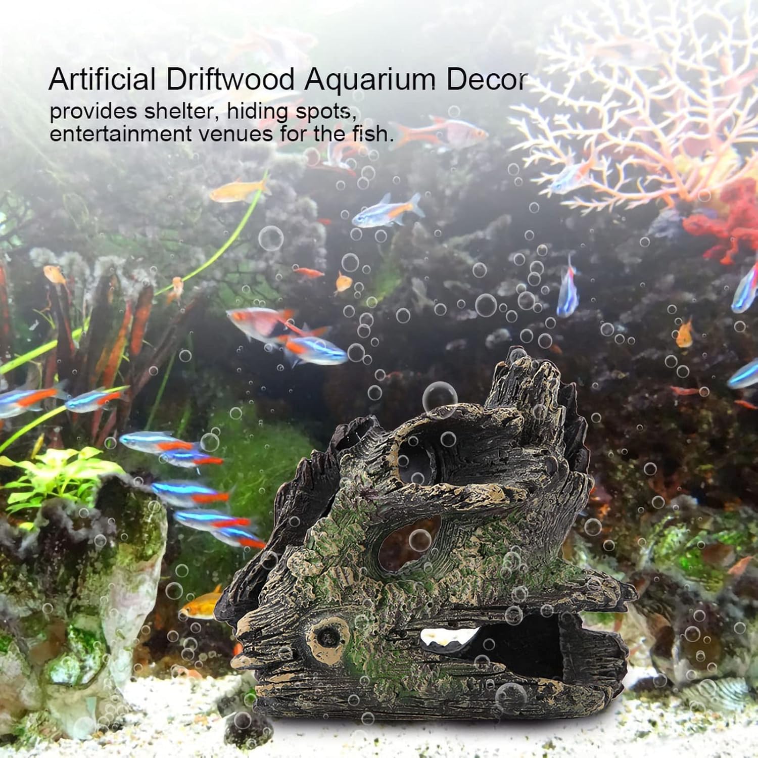 Aquarium Driftwood, Fake Driftwood Aquarium Decorations Aquarium Decor Wood Reptile Driftwood Artificial Driftwood for Aquarium (03)
