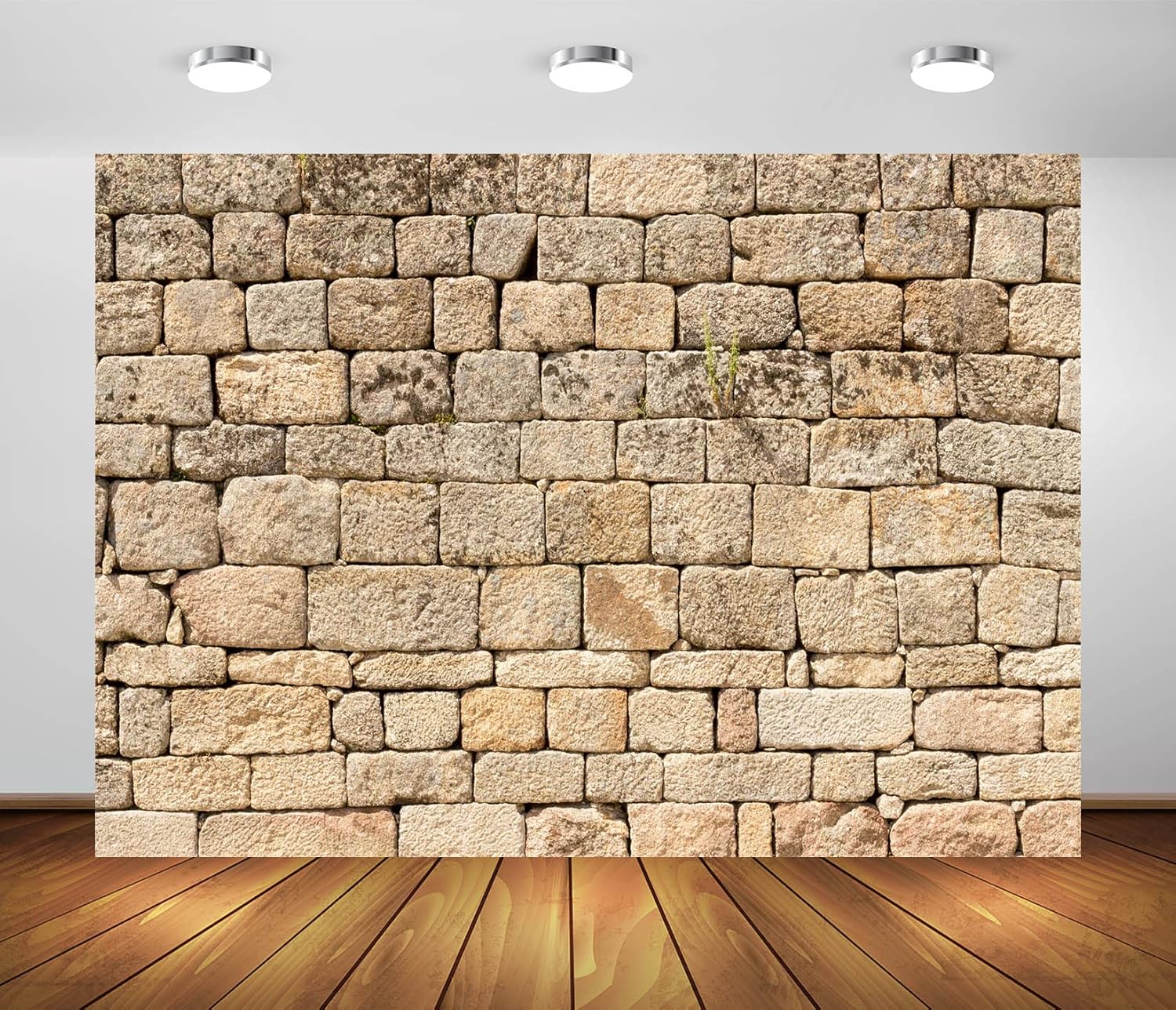 BELECO 15x10ft Fabric Vintage Brick Stone Wall Backdrop for Photography - Ancient Rock Textured Background Wallpaper for Castle, Party Decorations, Studio Booth Photo Props