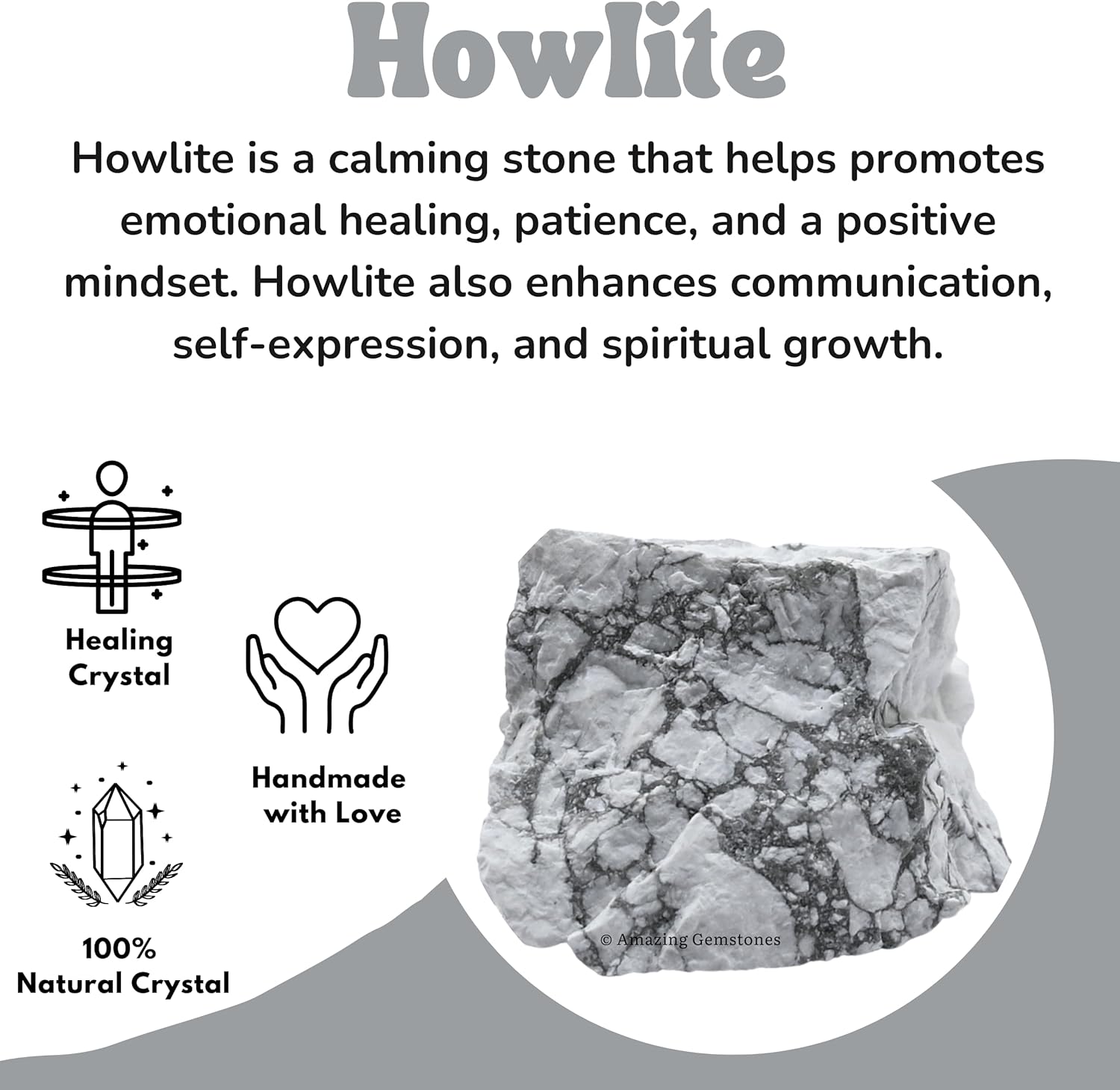 Amazing Gemstone 2 Pieces Howlite Raw Crystals and Healing Stones, Natural Rocks for Tumbling and DIY Raw Stones and Crystals