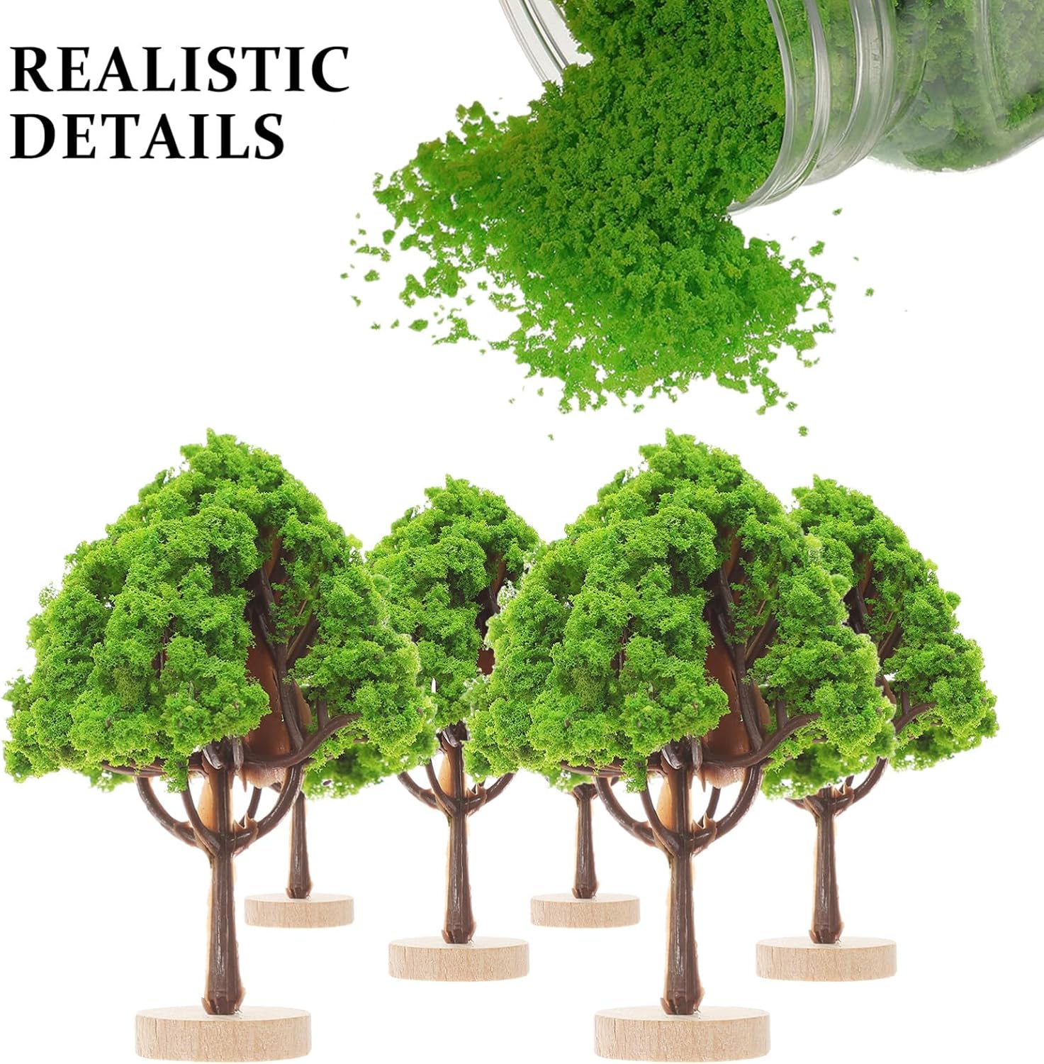 Gadpiparty 400ml Realistic Grass Scatter - Miniature Terrain Powder for Fairy Gardens, Model Railways - Light Green DIY Fake Moss, Flocking for Diorama & Wargaming