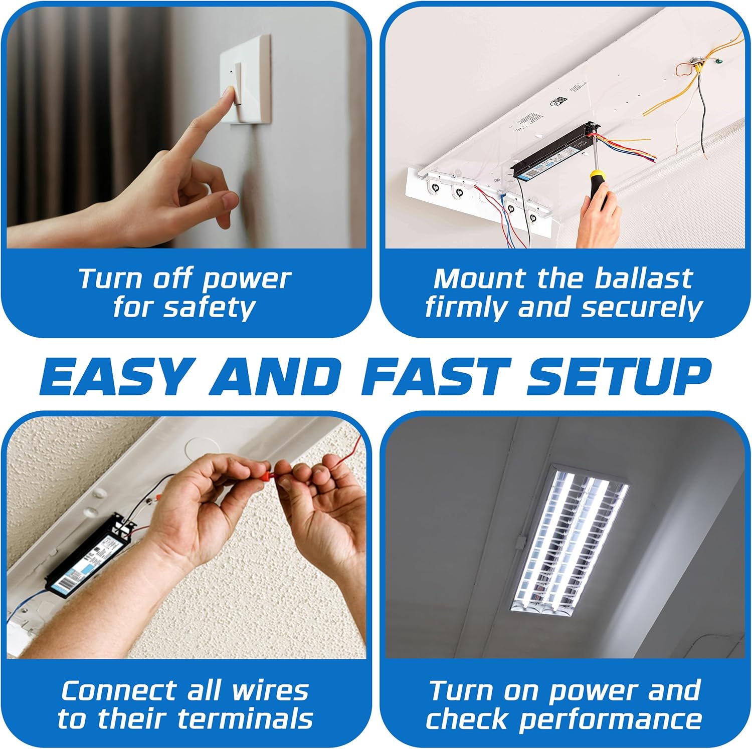 10 Pack - Replacement for ICN-3P32-SC 1, 2 & 3 Lamp T8 Fluorescent Electronic Ballast - 120-277 Volt - Instant Start - UL Approved