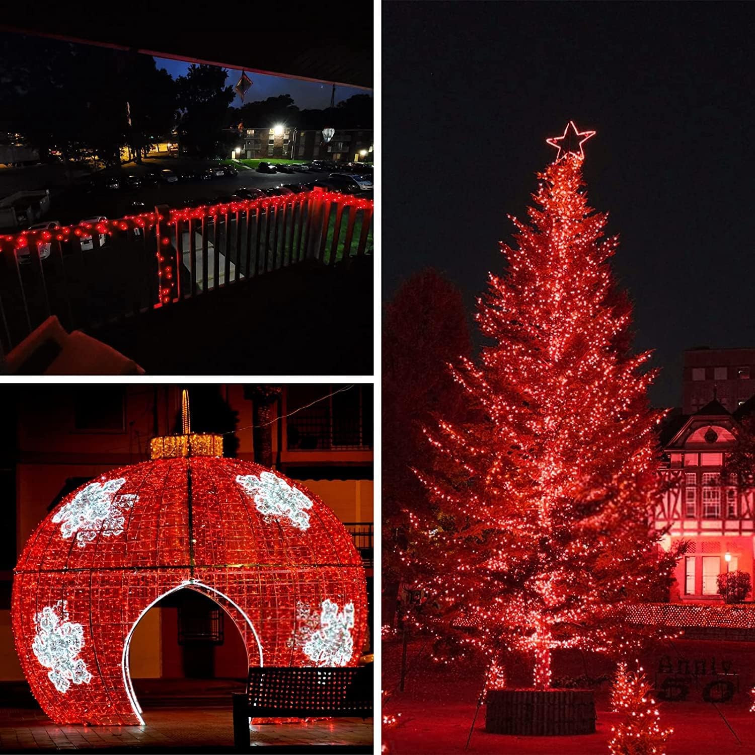 66Ft 200LED Christmas Fairy Lights Plug in, Waterproof String Lights Outdoor & Indoor 8 Modes with Timer Bedroom Decor, Twinkle Lights for Girl's Room Garden Party Christmas Decorations (Red)