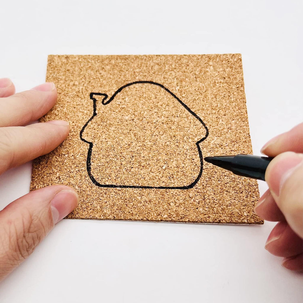 50 Pcs Self Adhesive Cork Squares, MYYZMY 4 x 4 Inch Cork Backing Sheets, 2mm Thick