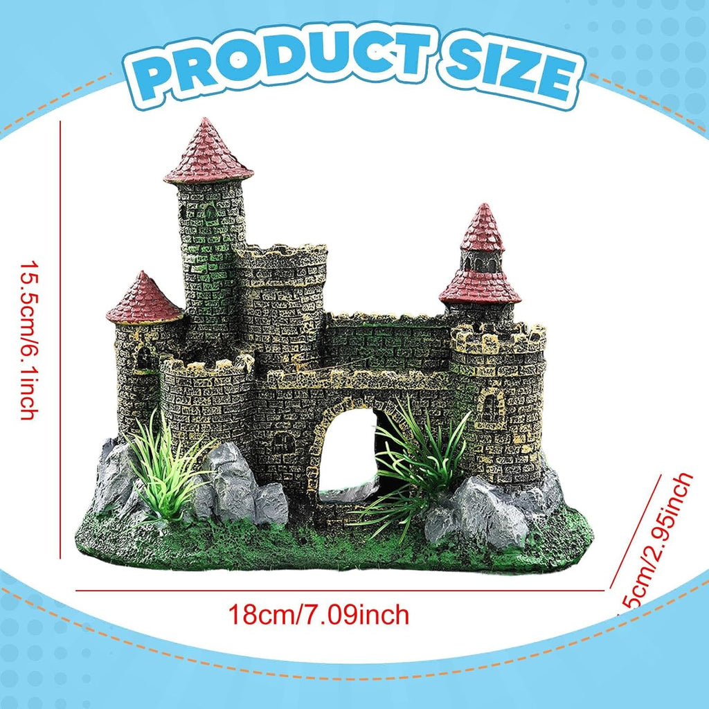Castle Aquarium Decoration Fish Tank Ornament, Underwater,Aquarium Accessory, Architecture Collection Building Decor Shelter
