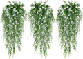 WEISPARK Artificial Hanging Flowers, 9pcs Fake Eucalyptus Vine Faux Flower Greenery Garland Plastic Plants for Indoor Outdoor Wall Garden Wedding Home Party Decor
