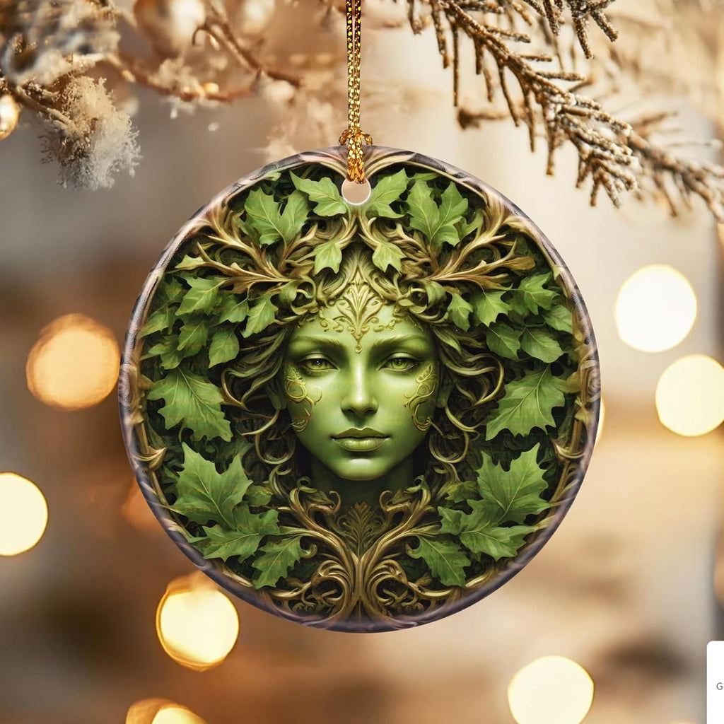 Christmas Ornaments, Dodosky 2.8in Ceramic Plant Ornament, Xmas Decor, Christmas Tree Ornaments, Xmas Decorations for Tree, Holiday Ornament, Gifts for Plant Lovers, Gifts for Women, Gardener