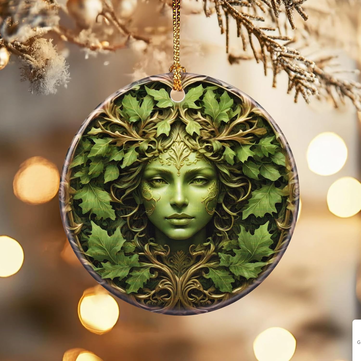 Christmas Ornaments, Dodosky 2.8in Ceramic Plant Ornament, Xmas Decor, Christmas Tree Ornaments, Xmas Decorations for Tree, Holiday Ornament, Gifts for Plant Lovers, Gifts for Women, Gardener