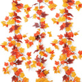Mizii 3 Strands Artificial Vines Fall Ivy Garland 74" Fake Vine with Silk Leaves Faux Hanging Plants Greenery Decoration for Outdoors Wedding Party Indoor Bedroom Home Wall Room Fall Decor (Fall Ivy)