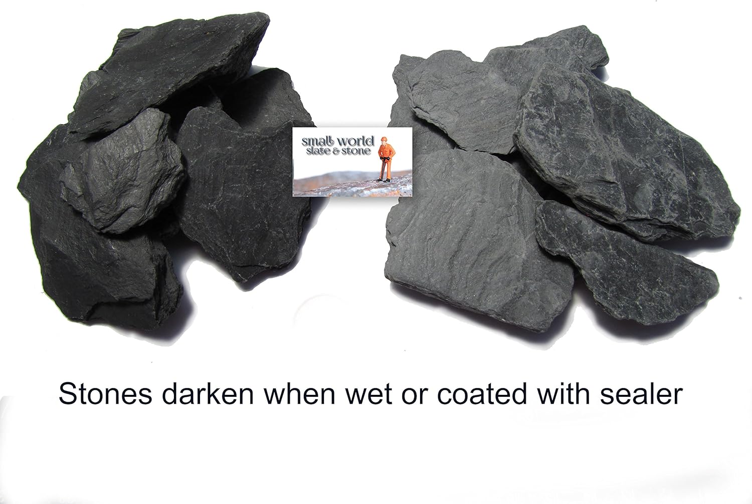 Natural Slate Stone 1 to 3 Inches - USA Sourced and Packaged for Aquascaping Aquariums, Terrariums, Paludariums, Reptile Enclosure, Wargaming, Models, Mosaic Art, Miniature Fairy Gardens (5lbs Grey)