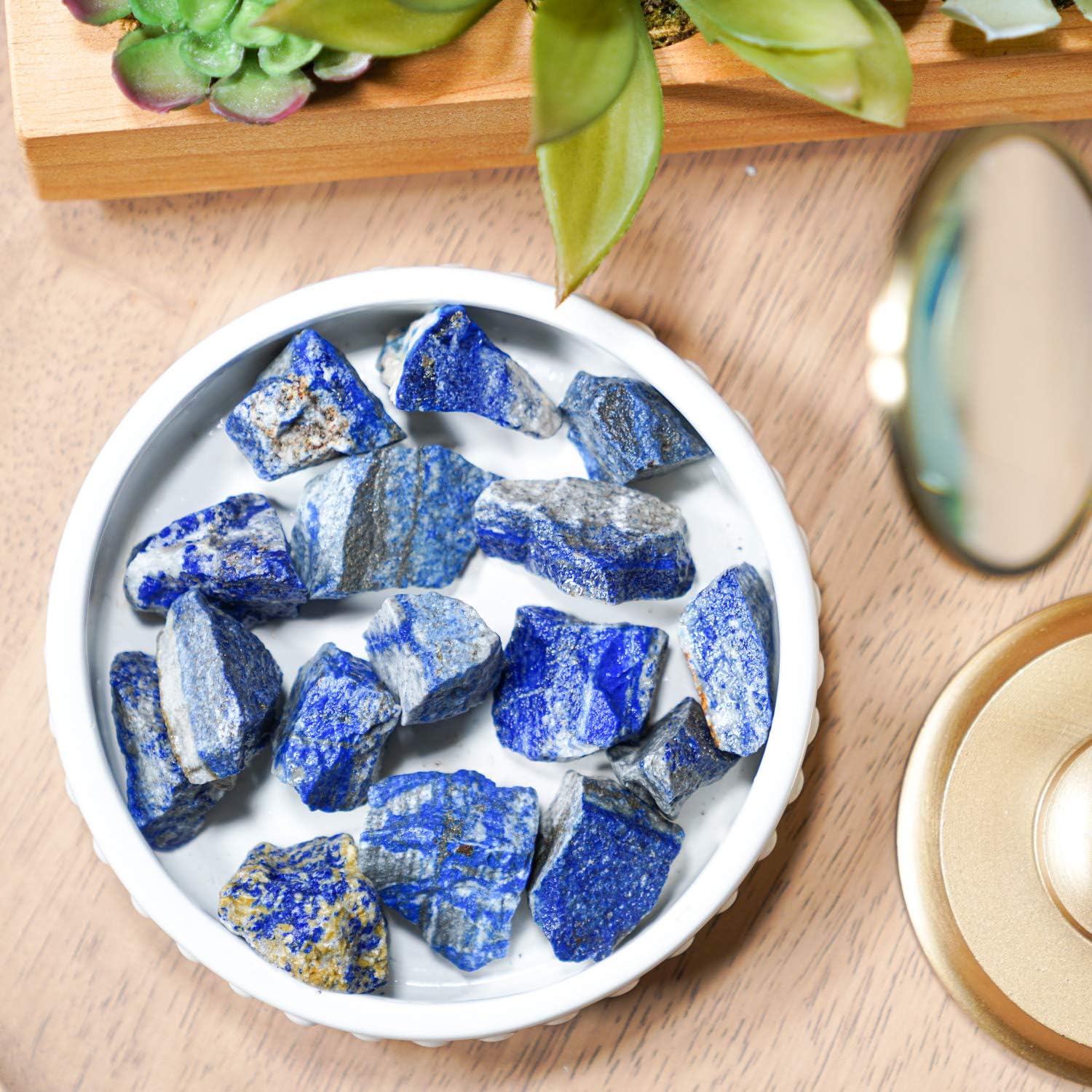Crystal Allies 1 Pound Bulk Rough Lapis Lazuli Reiki Crystal Healing Stones Large 1"
