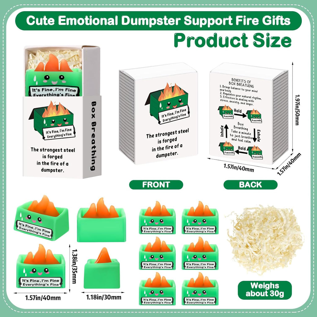 Wettarn 24 Sets Appreciation Dumpster Gifts Funny Stress Balls with Support Gift Boxes Inspirational Party Favors for Employee Coworker Friends Office Positive Relief Toys