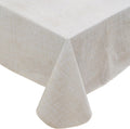 Heavy Duty Vinyl Tablecloth with Flannel Backing Waterproof Oil-Proof Plastic Table Cloth Stain-Resistant Wipeable Rectangle or Square Table Cover for Indoor and Outdoor (Beige Striped,60x84 Inch)